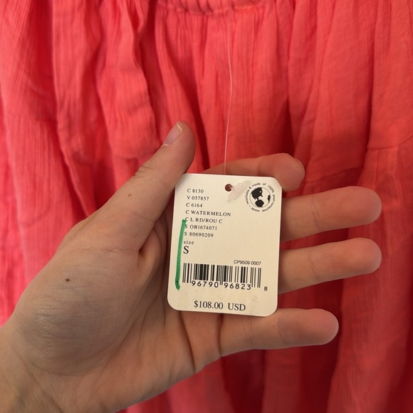 NWT Free People Perfect Day Mini Dress in Watermelon - S - Picture 5 of 5